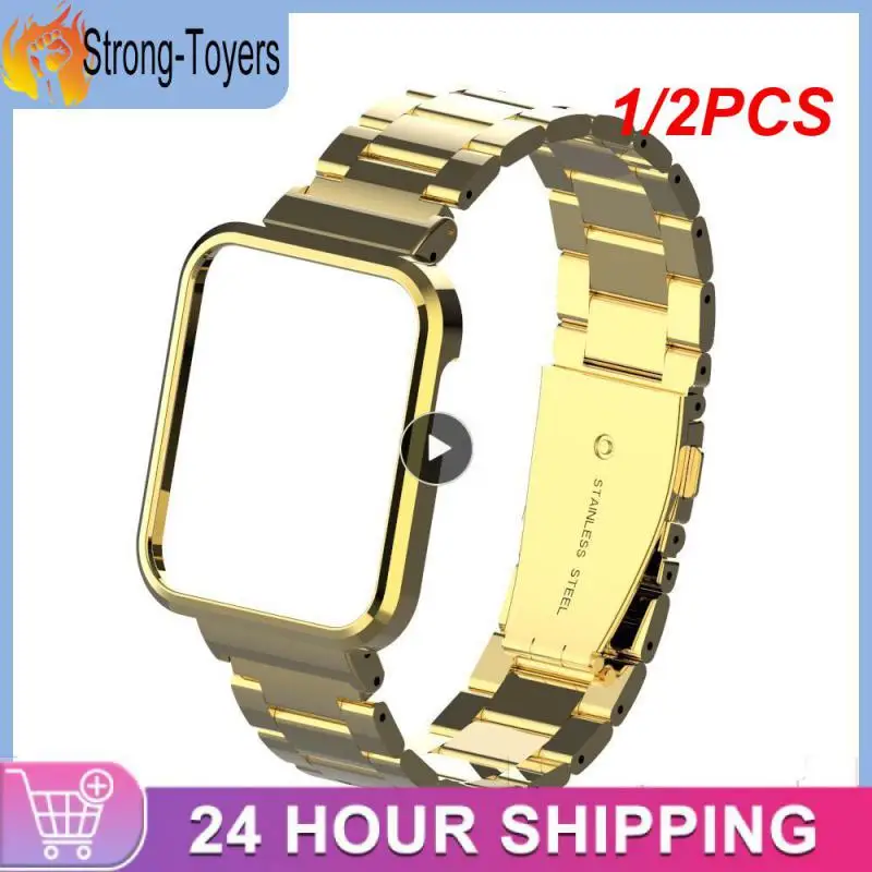 

1/2 шт. 2 в 1 ремешок для часов Mi Watch Lite Watch 2 Lite Watch 3 активный металлический защитный браслет Mi Watch
