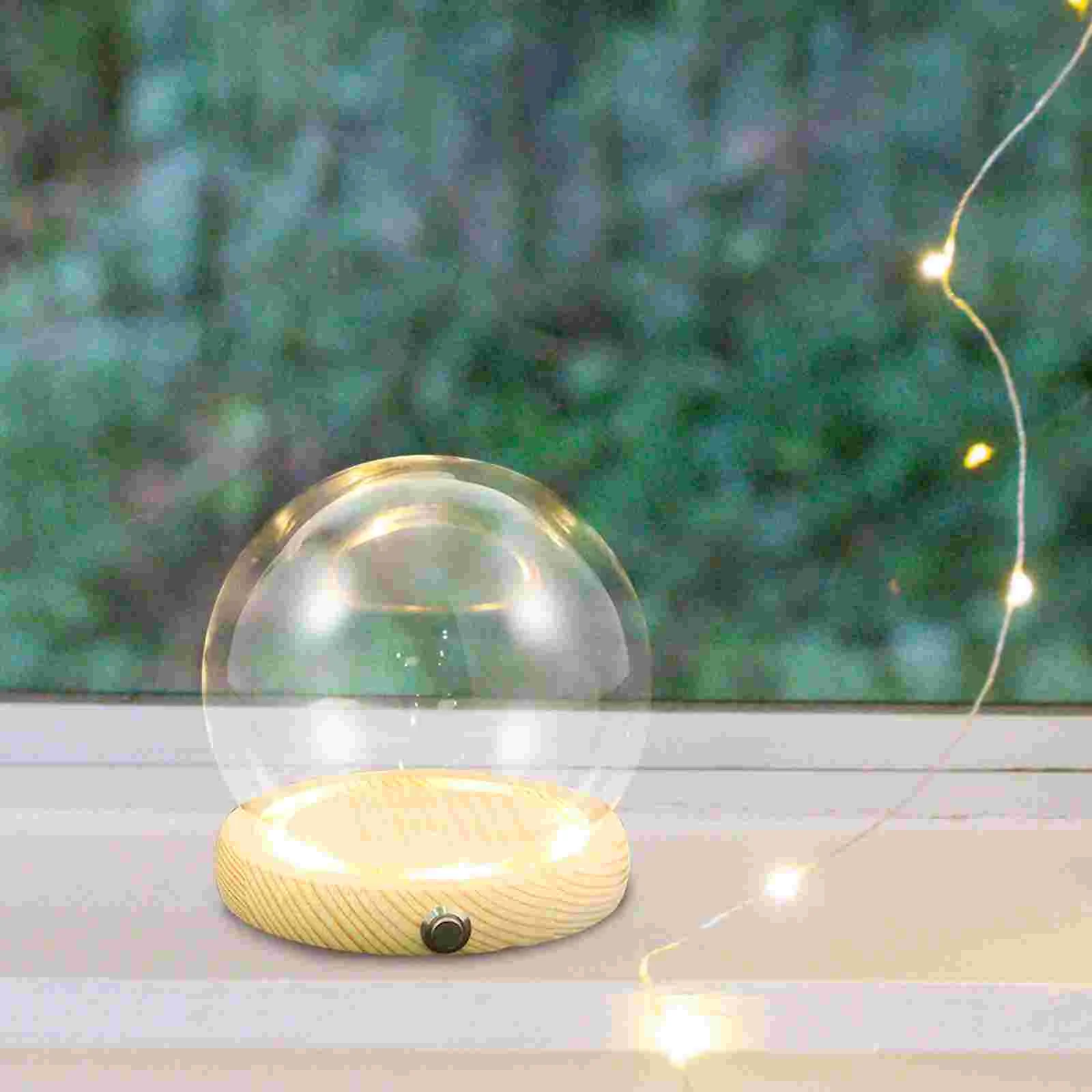 Стеклянная крышка ручной работы купольная прозрачная ваза настольная со