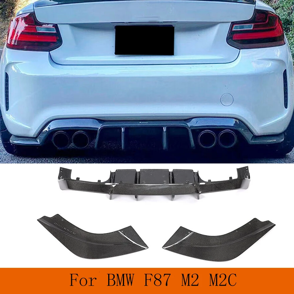 

Для BMW 2 серии F87 M2 M2C конкуренция 2016-2018 углеродное волокно задний диффузор губа Автомобильный задний бампер диффузор спойлер разветвители