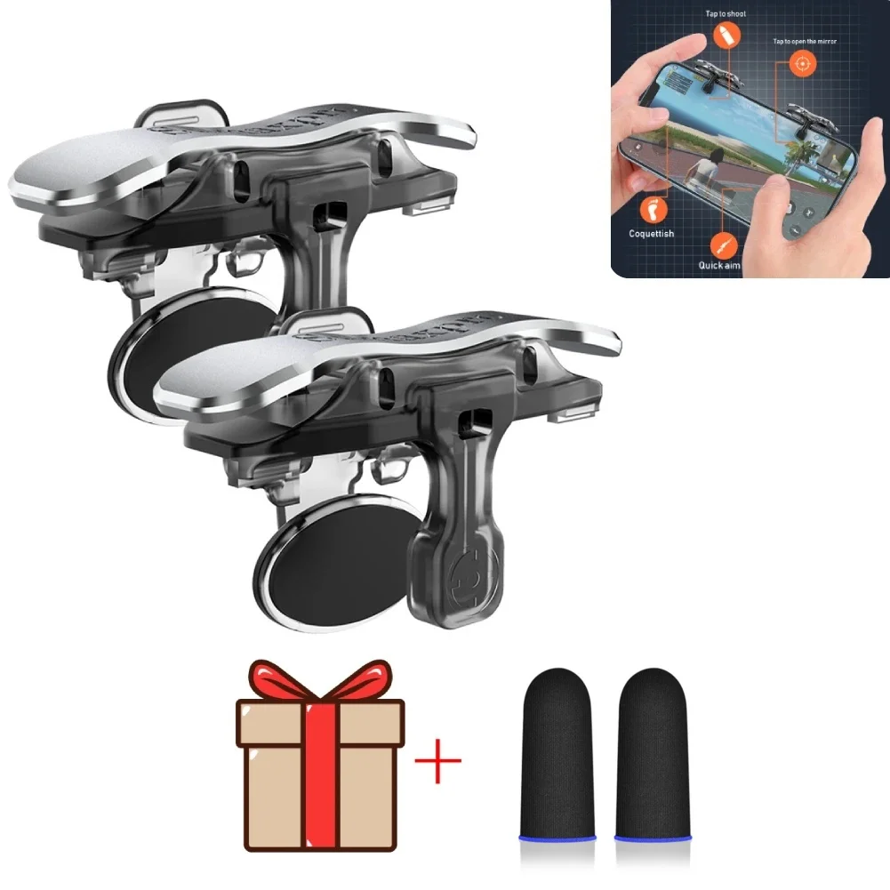 X8 Триггер для мобильных игр PUBG Phone Gaming 6-Finger Trigger Sensitive Shoot Game L1 R1 Aim Keys Игровой
