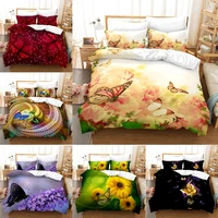 butterfly 3d printed duvet cover set queen king twin full single double size bedding set quilt cover home textiles