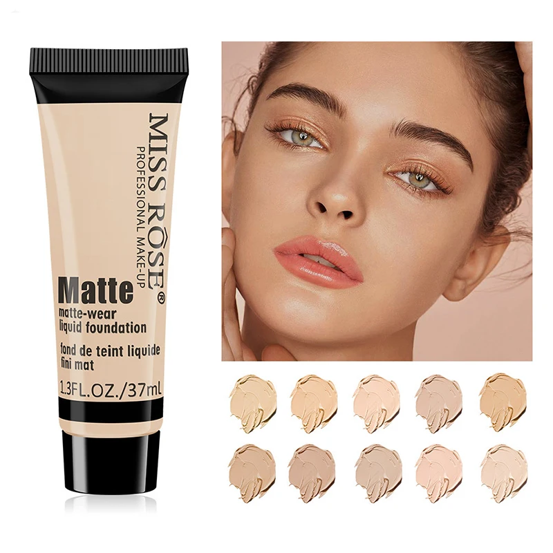 

Primer Cream Base Makeup Matte Face Concealer Liquid Foundation Facial Cosmetic Full Cover Long-lasting