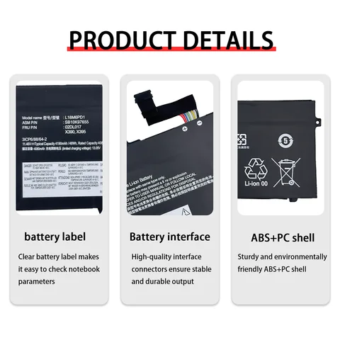 Аккумулятор l18m6pd1 для Lenovo ThinkPad X390 X395 X13 1-го поколения TP00106A TP00106B TP00106C 02DL020 SB10K97656 L18L6PD1 L18D6PD1