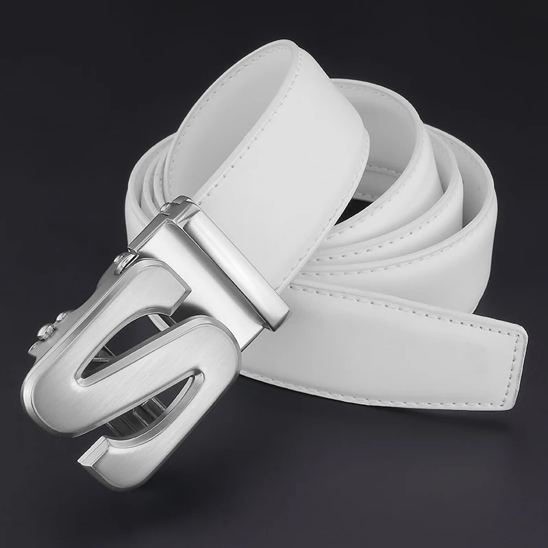 2023 Hot High Quality Luxury Men Designer Fashion S Letter Belt White Wide Casual Business Classic Waist Strap Ceinture Homme