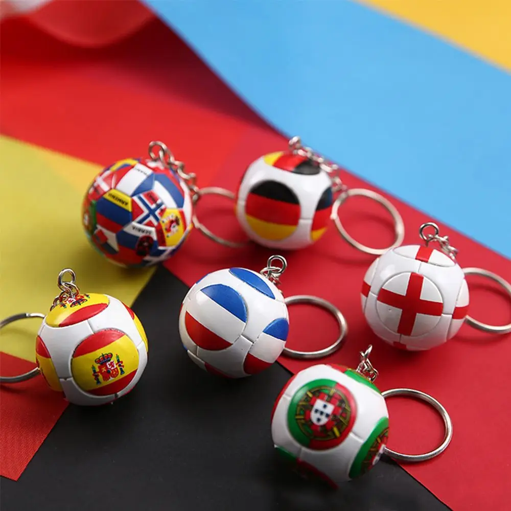 

New Flag Football Keychain Country Soccer Club Fans Keyring Car Keychains Souvenir Bag Pendant Accessories Gifts