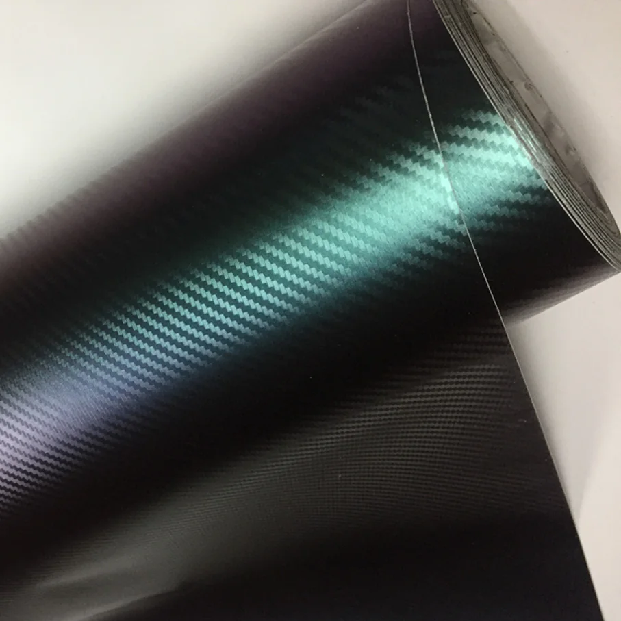 10/20/30/40/50/60x15 2 см/лот Премиум зеленый-красный хамелеон 3D углеродное волокно