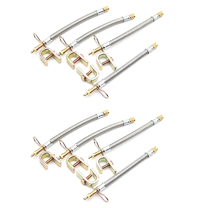 8 шт. 12-дюймовые гибкие удлинители стержня клапана из нержавеющей стали шины