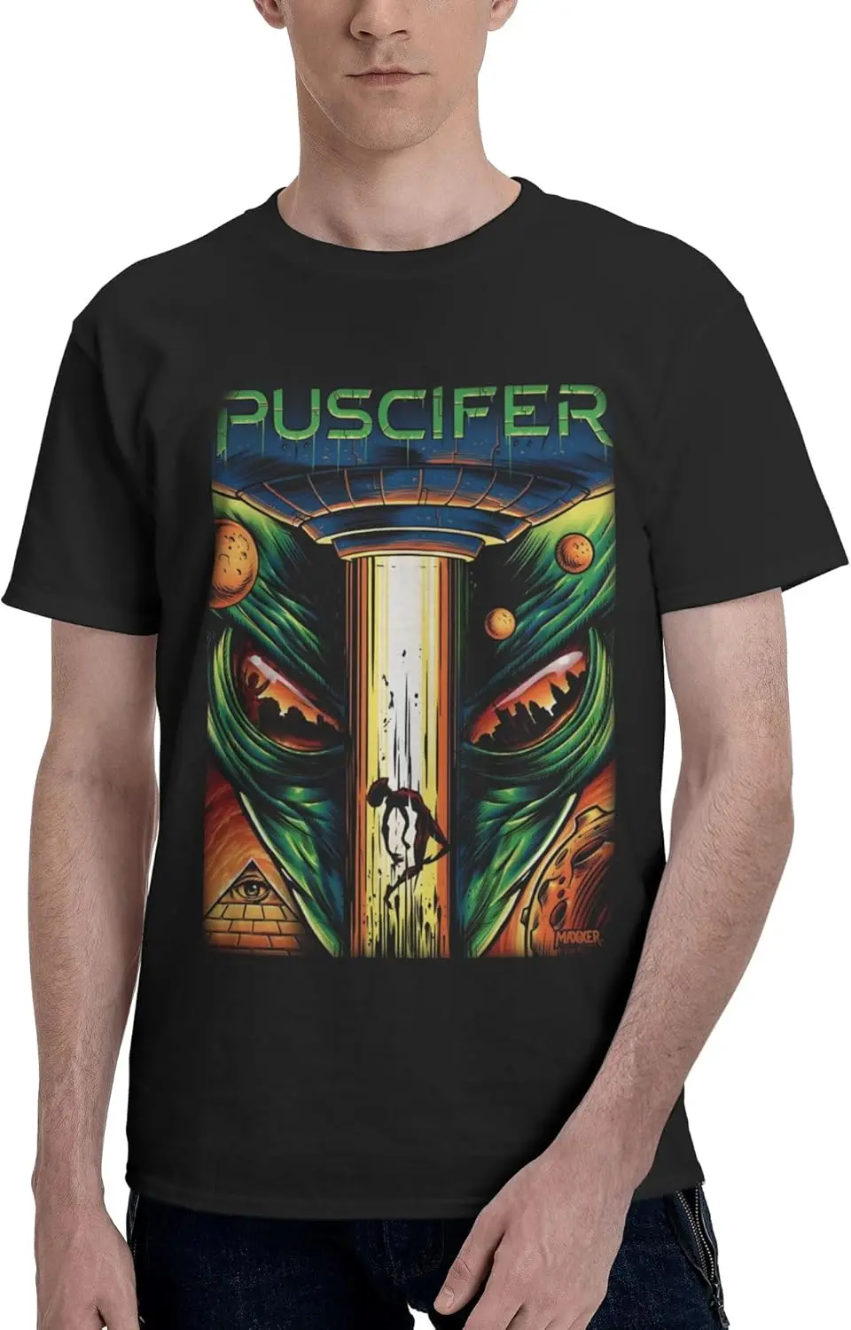 Мужская хлопковая футболка с коротким рукавом и графическим принтом