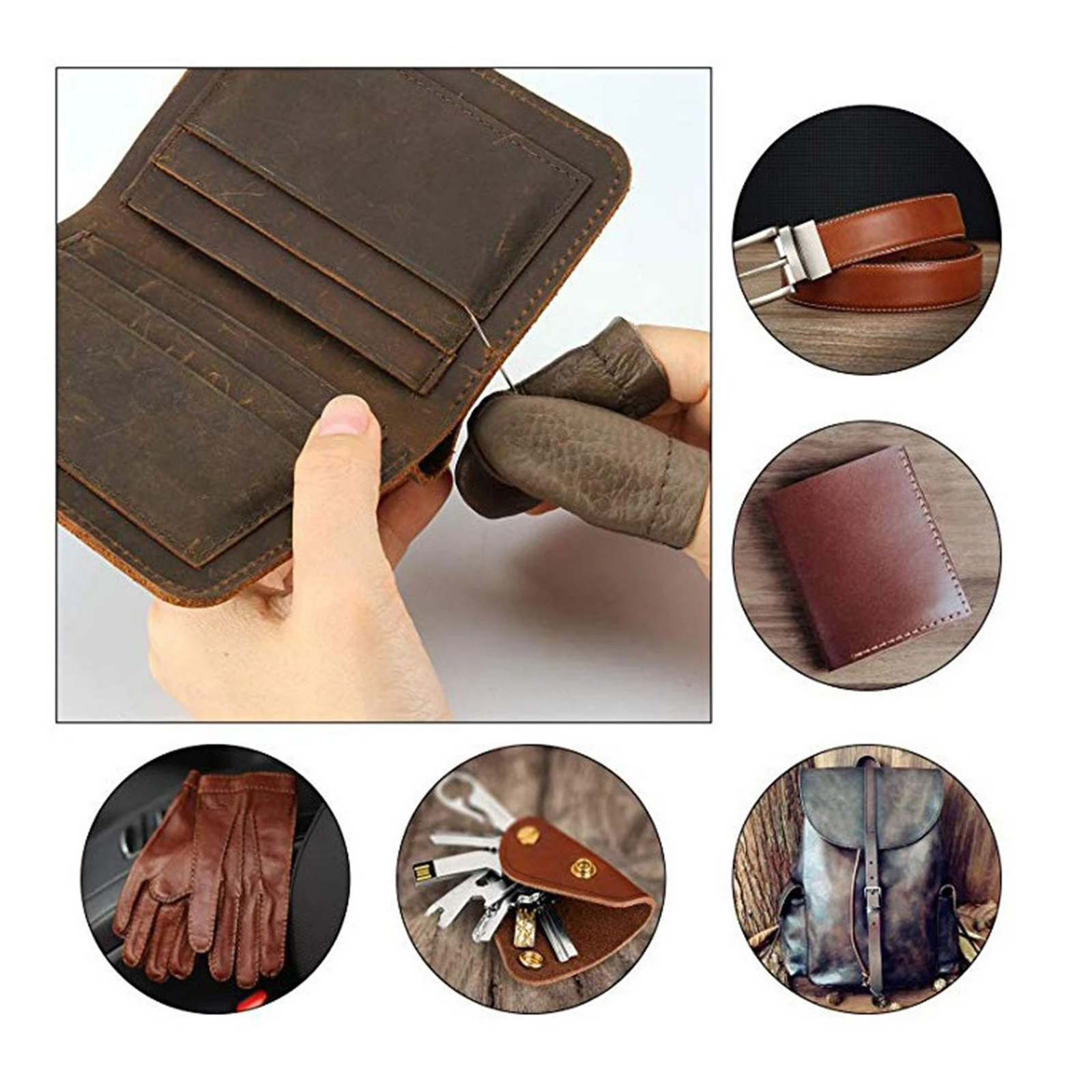 Инструменты для работы из кожи набор шитья ремонтный с вощеной нитью шило