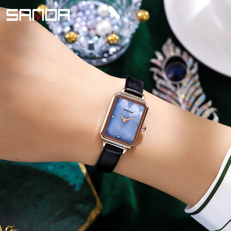 SANDA Super Slim Rose gold Stainless Steel Watches Women Top Brand Luxury Casual Clock Ladies Wrist Watch Relogio Feminino 1049 enlarge
