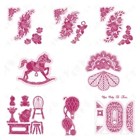 light collection orchid lace rattan horse 2022 new arrival metal cutting die scrapbook embossed paper card album craft template