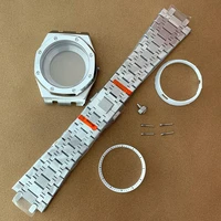 41mm stainless steel nh35 nh36 watch casewith 20mm strap fit for nh35 nh36 4r35 4r36 japan movement men watch replace case