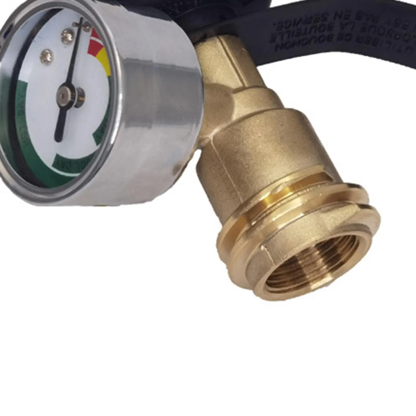 

Brass Propane Tank Adapter Pressure Meter Gauge Grill BBQ RV Gas Tank Valve
