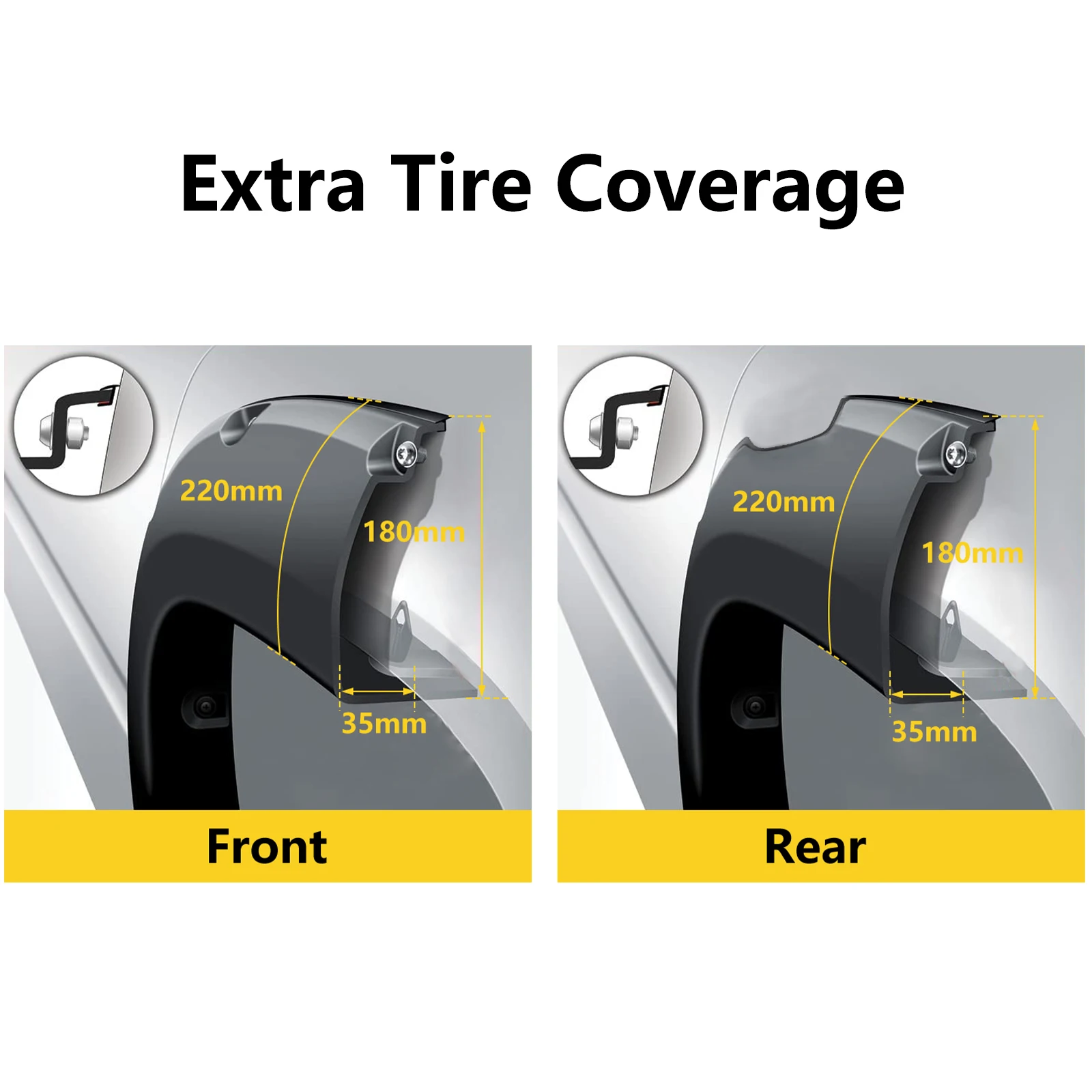 9 дюймов заклепанные факели для крыльев удлинитель колесной арки Ford Ranger T7 2015 2016 2017