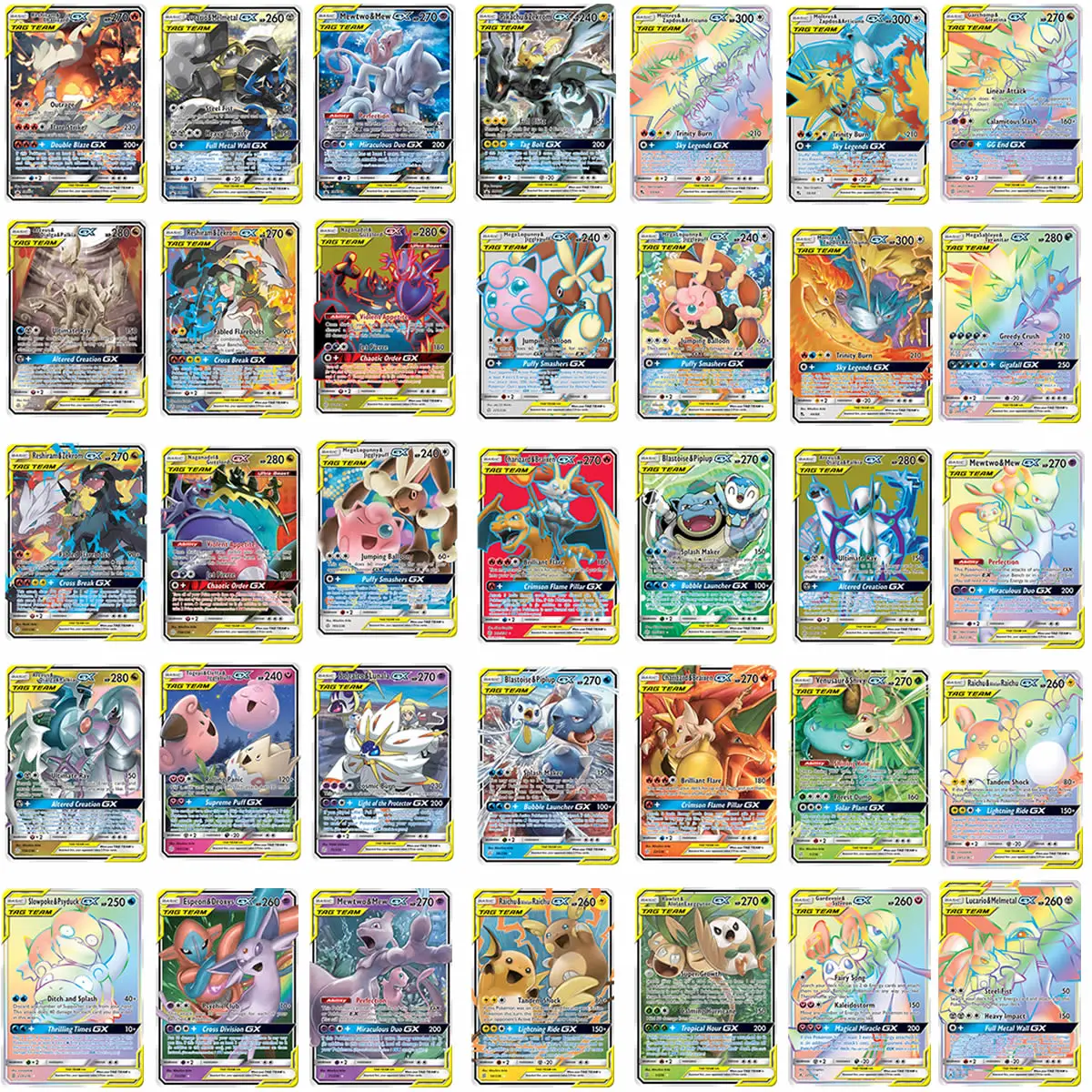 

60pcs English Pokemon Flash Cards Energy Trainer Mega GX Vmax EX Tag Team Box Charizard Playing Shining Collection Children Toy