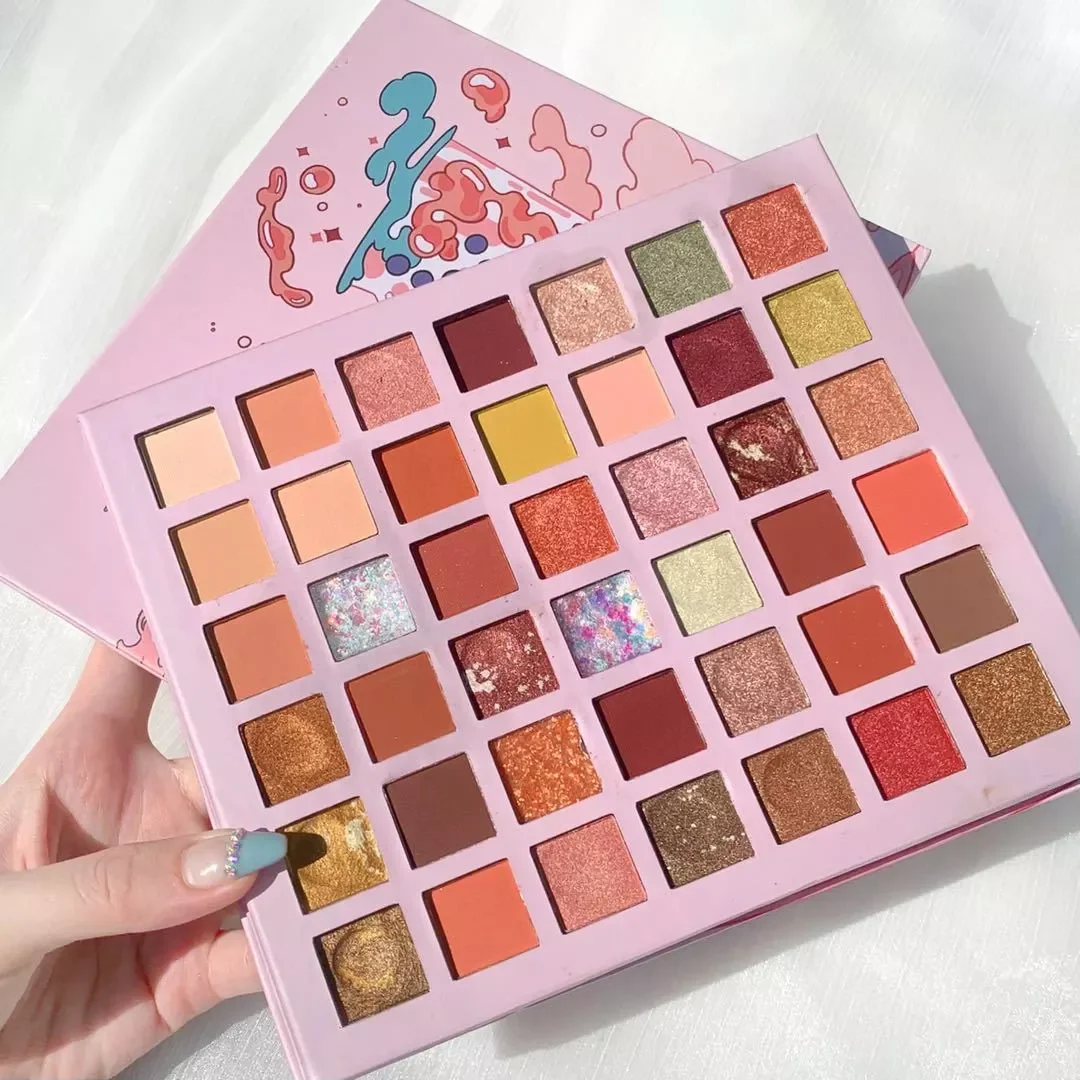 

MB 42 Colors Eyeshadow Set Palette Matte Pearl Sequins Eye Board Eye Color Cute Makeup Palette Women's Basic Cosmetics Femal