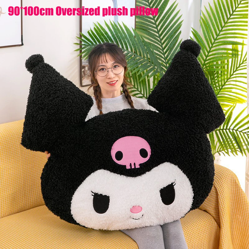 

100cm Oversized Kuromi Melody Plush Pillow Sanrio Kawaii Cushion Cartoon Doll Sofa Valentine Day Girl Friend Birthday Present