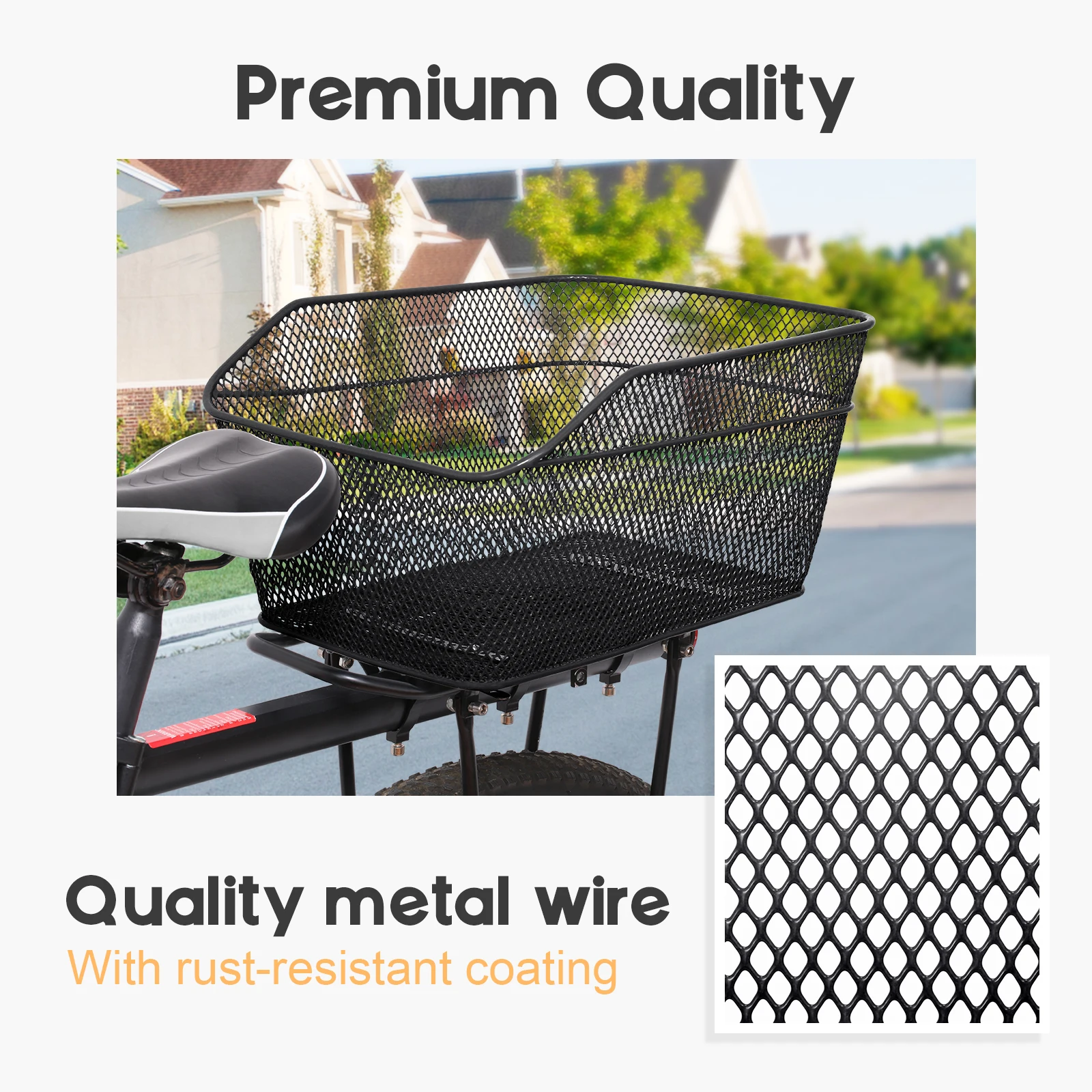 Задняя велосипедная корзина сумка большой емкости с металлической проволокой