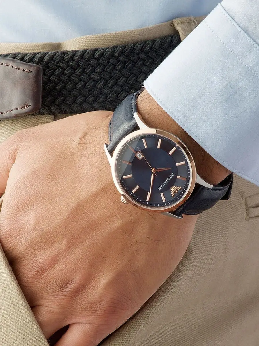 Часы мужские наручные Emporio Armani Renato оригинальные в подарочной упаковке кварцевый