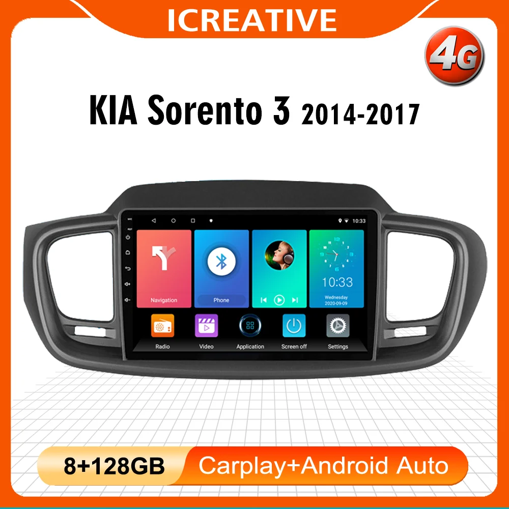 

10.1" 2.5D Android Car Multimedia GPS Player For KIA Sorento 2015 2016 2017 2018 2019 Car Radio Stereo Head Unit Navigation