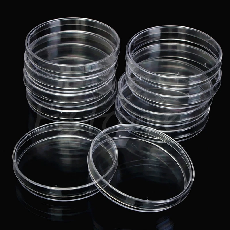 

L21B 10Pcs/Pack 90 x 15mm Plastic Petri Dishes For LB Plate Bacterial Yeast
