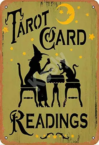 Металлическая винтажная Оловянная вывеска Keely для чтения карт Таро настенное