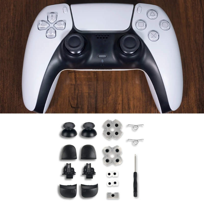 

Для PlayStation-5 PS5-Controller L1-R1 L2-R2-кнопки, аналоговая проводящая резиновая запасная часть для Dualsense-геймпада E8BE