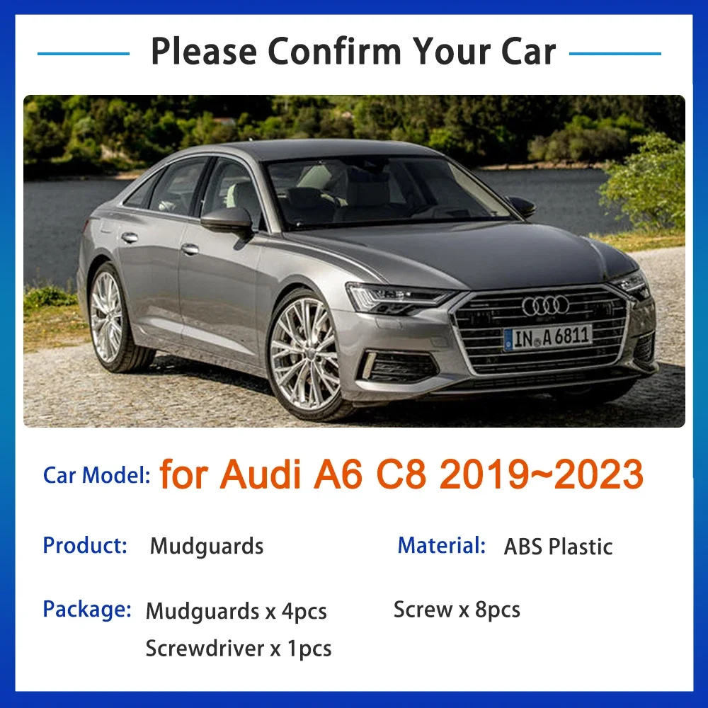 4 шт. брызговики для Audi A6 C8 2019 2020 2021 2022 2023