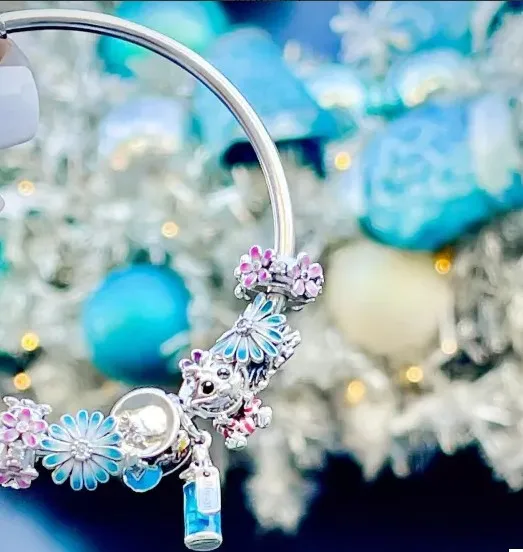 Pandora-Alice au pays des merveilles en argent 925 pour femme, théière de fête d'anniversaire, chat du Cheshire, chapelier fou, breloque pour bracelet bricolage