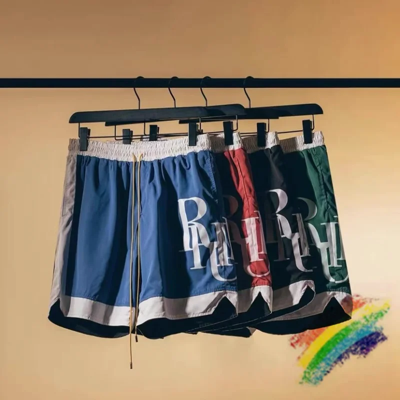 

Шорты в стиле ревеня для мужчин и женщин, лоскутные бриджи в стиле Хай-стрит, хип-хоп, с карманами