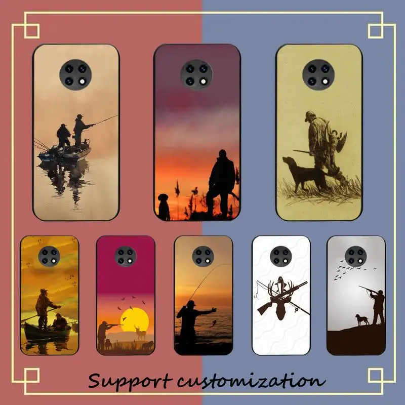 

Hunting animal and fishing man Phone Case for Samsung S20 lite S21 S10 S9 plus for Redmi Note8 9pro for Huawei Y6 cover