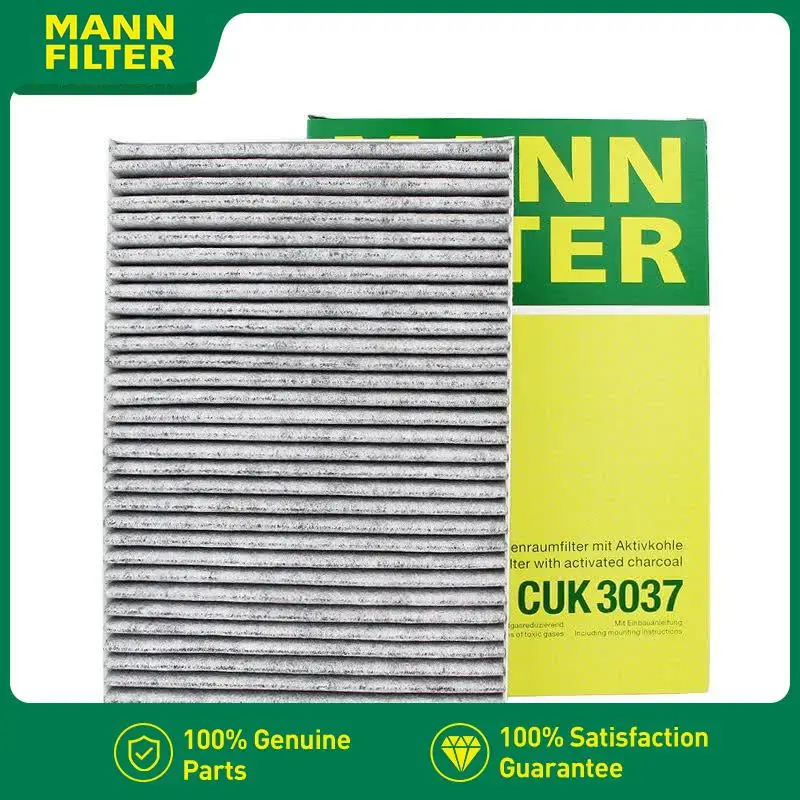 Фото Для Audi A6 C5, C6 1997-2011 4B, Allroad Quattro 97-11, A4 B5 B6 B7 2000-2008 8E 8H7 MANN FILTER Угольный салонный воздушный фильтр CUK3037 №2
