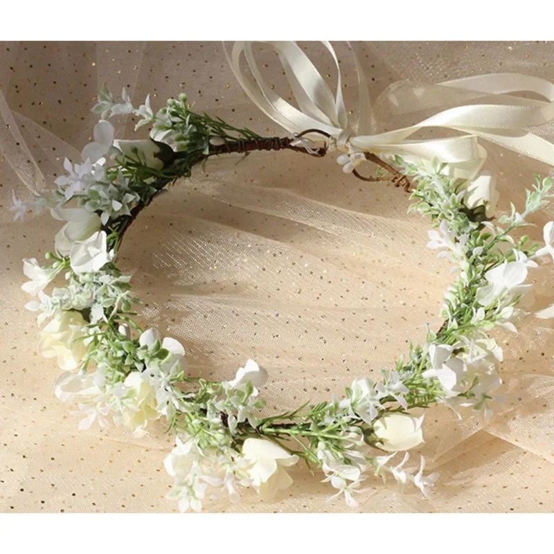 

Цветочные гирлянды, детское украшение, Пасхальная Рождественская корона, летний Свадебный венок невесты