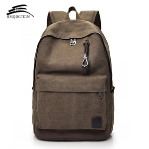 Men Canvas Backpack Male Laptop College Student School Bags for Teenager Vintage Mochila Casual Ruck in India