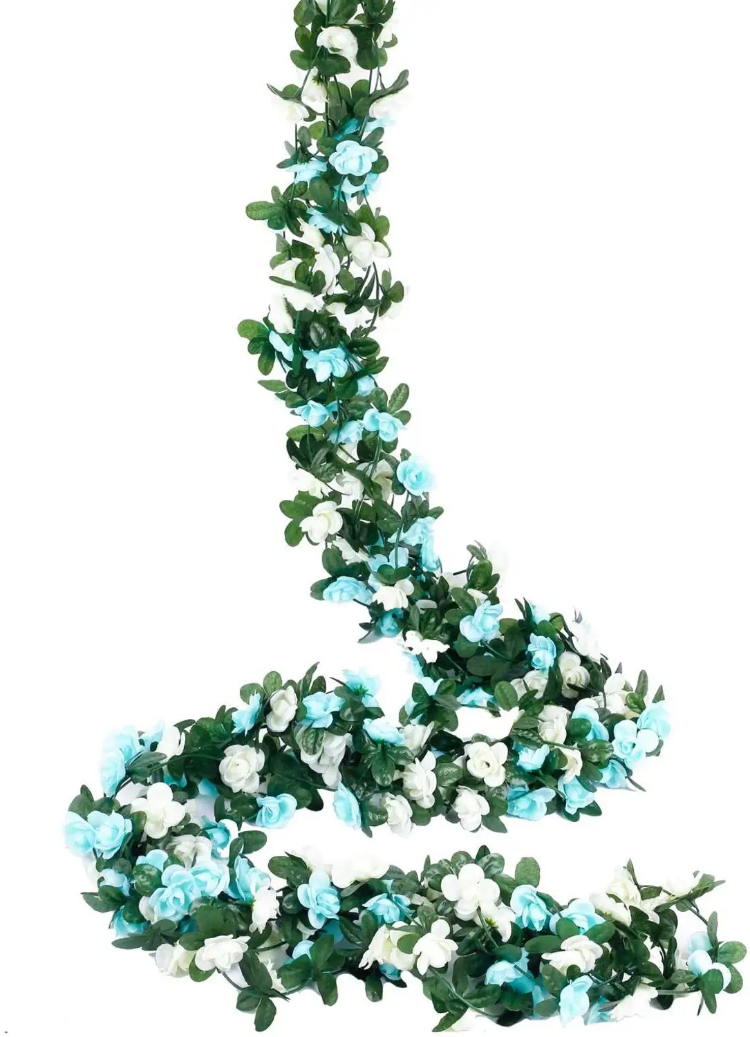 

Искусственные цветы розы и лозы фиолетовые 6 шт.