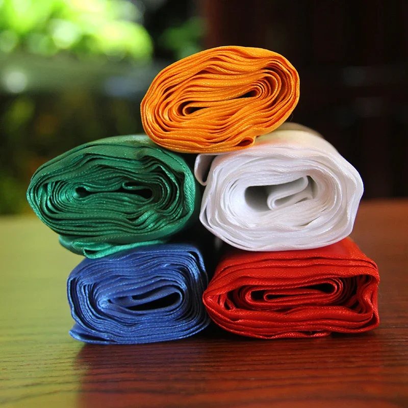 Тибетский монгольский платок 65*300 см хадаг 5 цветов шелковый шарф подарки для