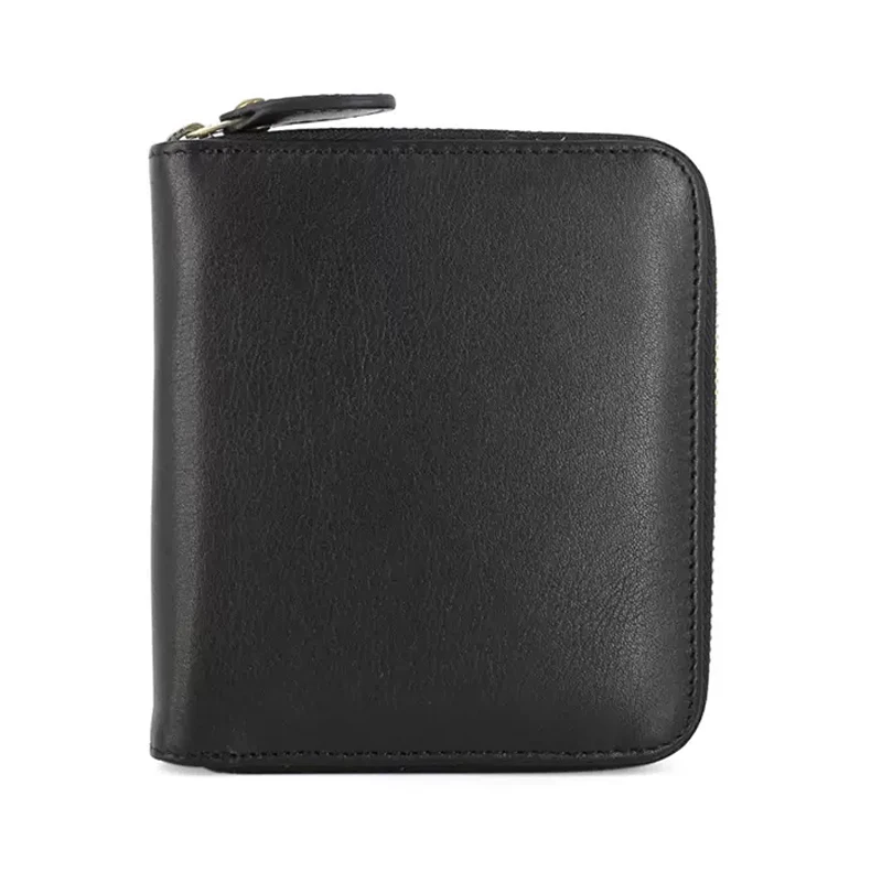 

Кожаный кошелек AETOO из воловьей кожи на молнии, простой бумажник для мелочи для мальчиков, вертикальная сумка для студентов, Портмоне Для водительских прав