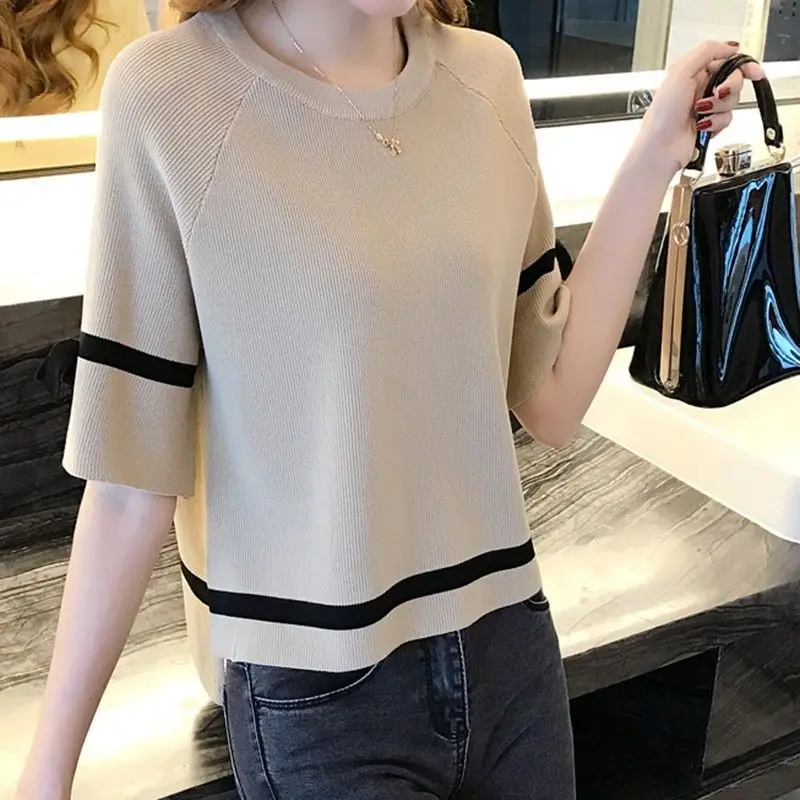 

T-shirt women's short-sleeved 2021 new summer loose top Black