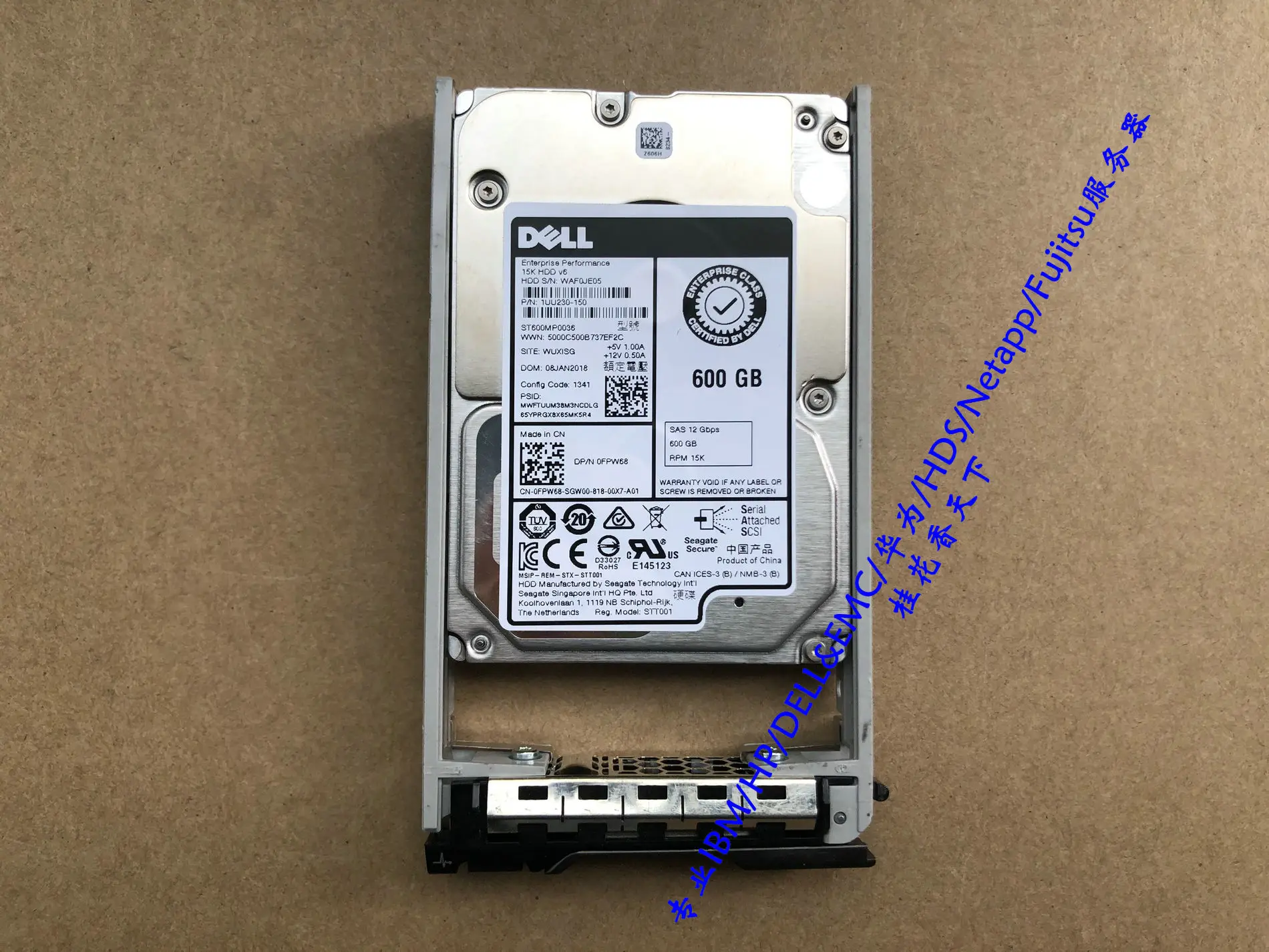 

Оригинальный жесткий диск 0FPW68 600G 15K SAS 2,5 12G ST600MP0036