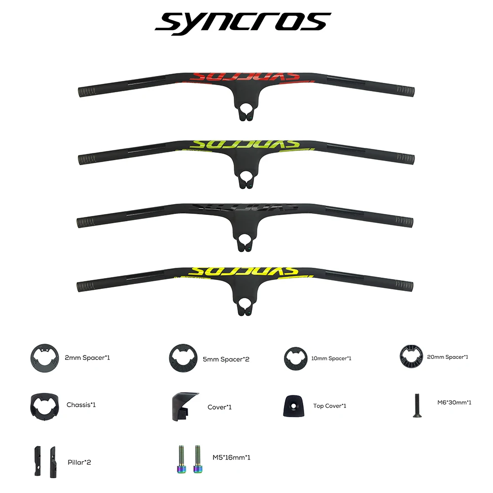 

SYNCROS Big Logo FRASER IC SL WC MTB -20° Full Carbon Fiber Black Matt Integrated Handlebar with Free Titanium Screws