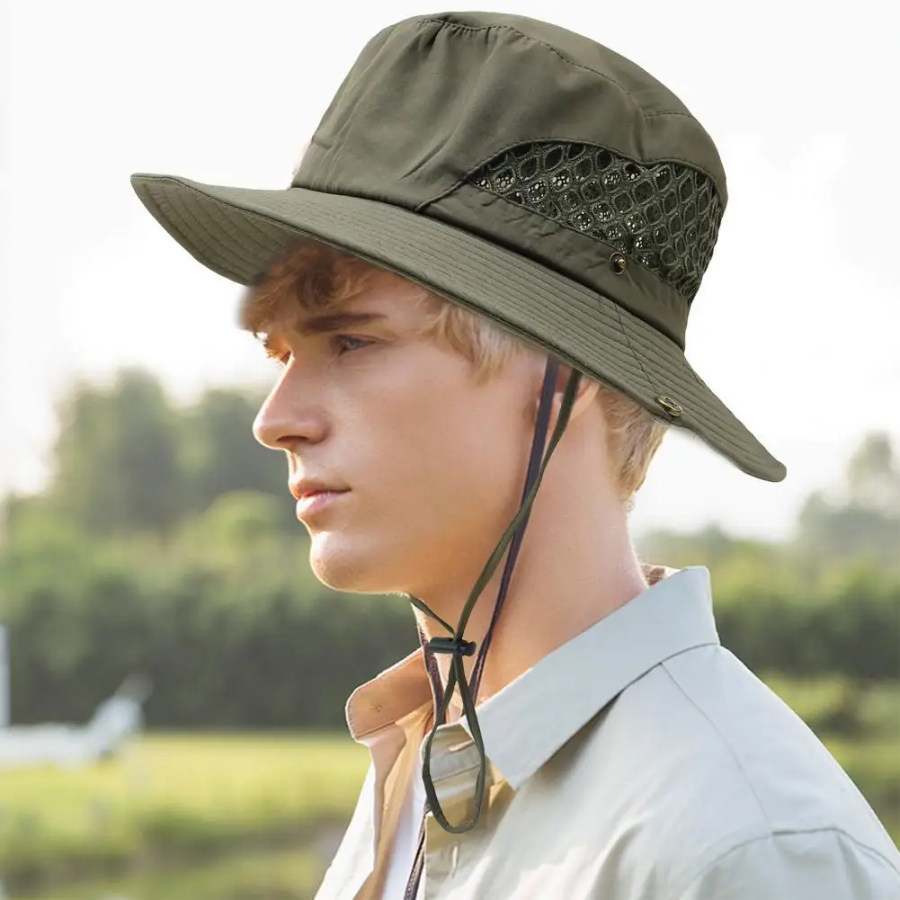 

Sunproof Lightweight Young Teens Wide Brim Safari Hiking Cap Outdoor Sports