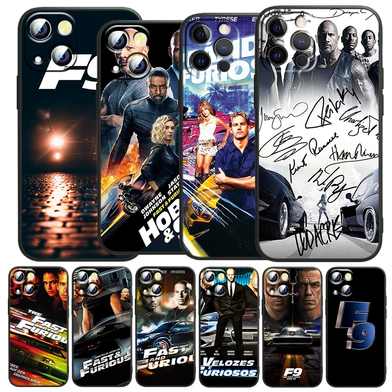 

Fast And Furious For Apple iPhone 13 12 Pro Max Mini 11 Pro XS Max X XR 6 7 8 Plus SE2020 Black Soft TPU Phone Case