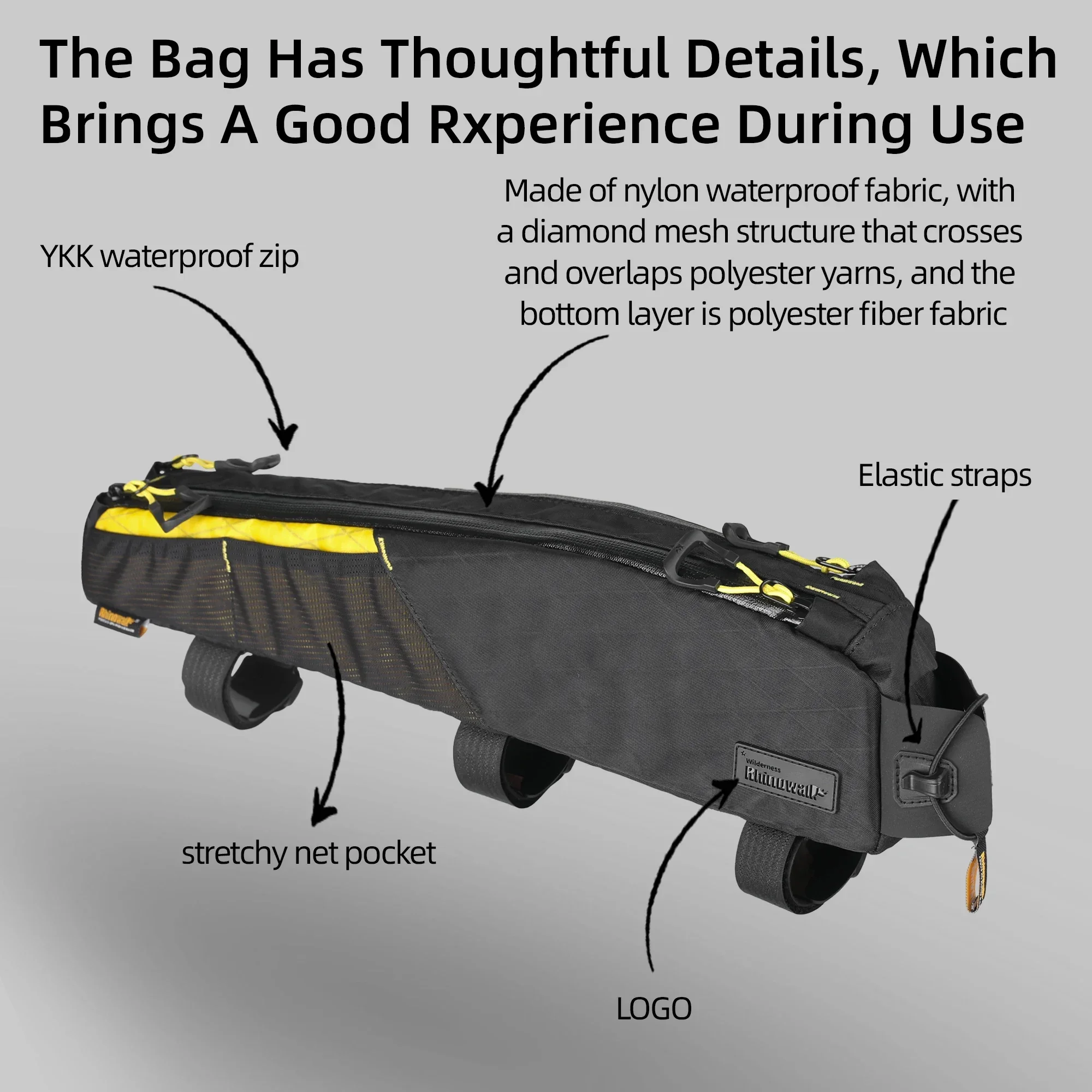 Сумка на переднюю раму велосипеда Rhinowalk 1 2 л/2 л