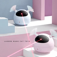360 degrees rotating laser cat interactive toy electric robot teasing cat feather toy intelligent automatic toys pet supplies