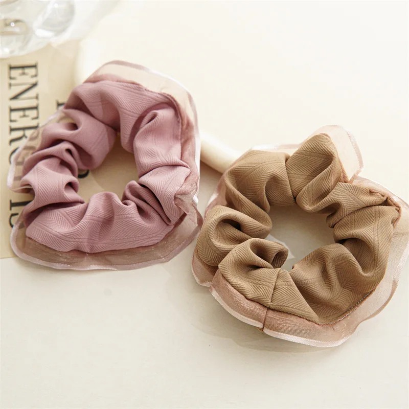 

Summer Thin Chiffon Scrunchies Large Lace Elastic Hair Bands Korea Fashion Ponytail Holder Hair Ties Sweet Hair Accessories