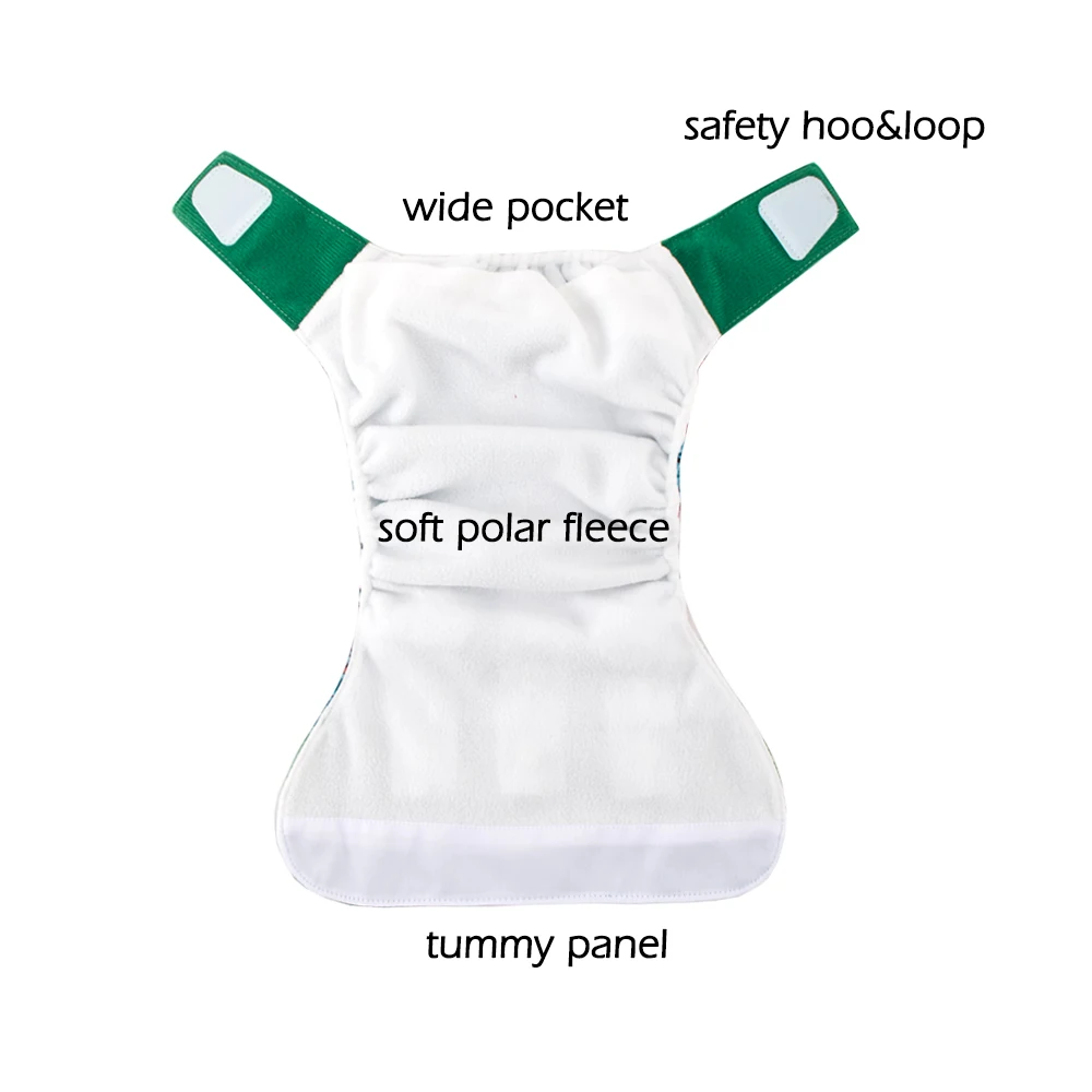 Подгузник тканевый многоразовый с крючком и петлей для детей 0-2 лет 3-15 кг |