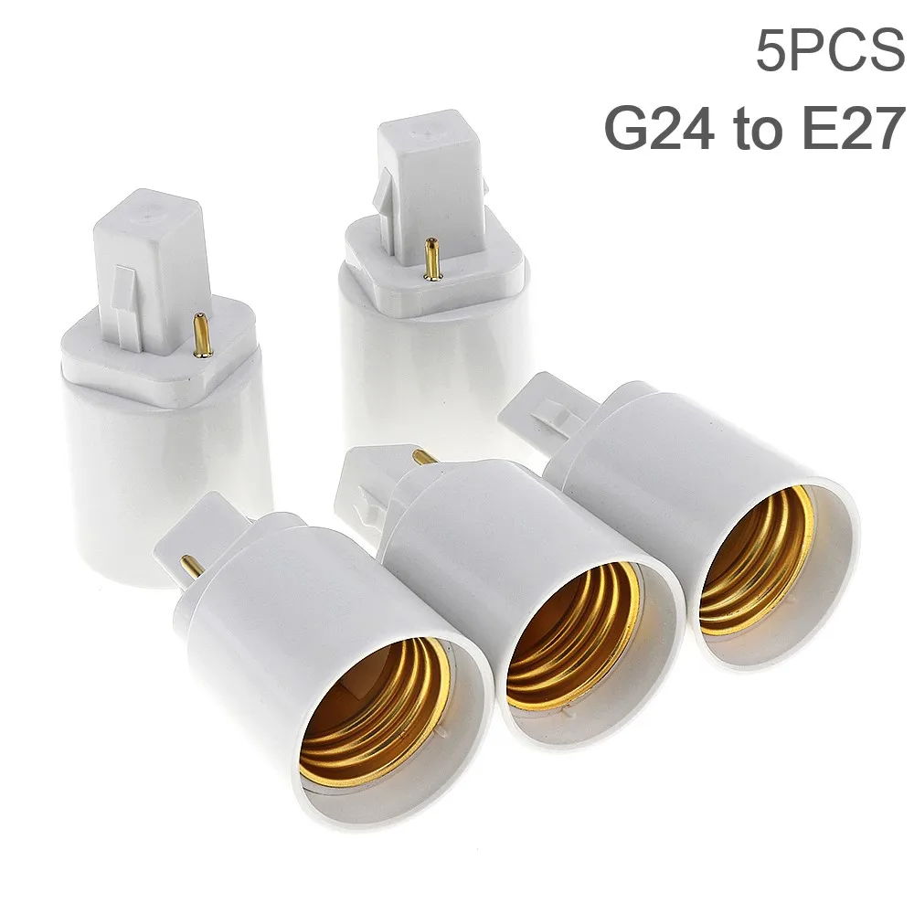 

5 шт., держатель для лампы G24 в E27