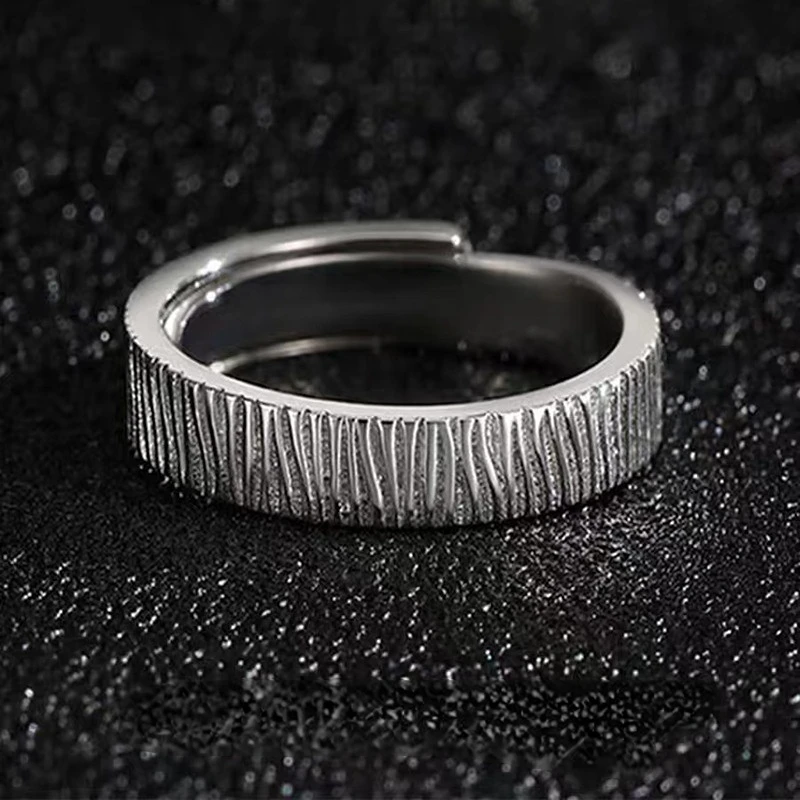 

New 2023 Fashion Vintage Ring Hip Hop Punk End Ring Unisex Silver Colour Open Ring Banquet Jewelry Accessory Gift