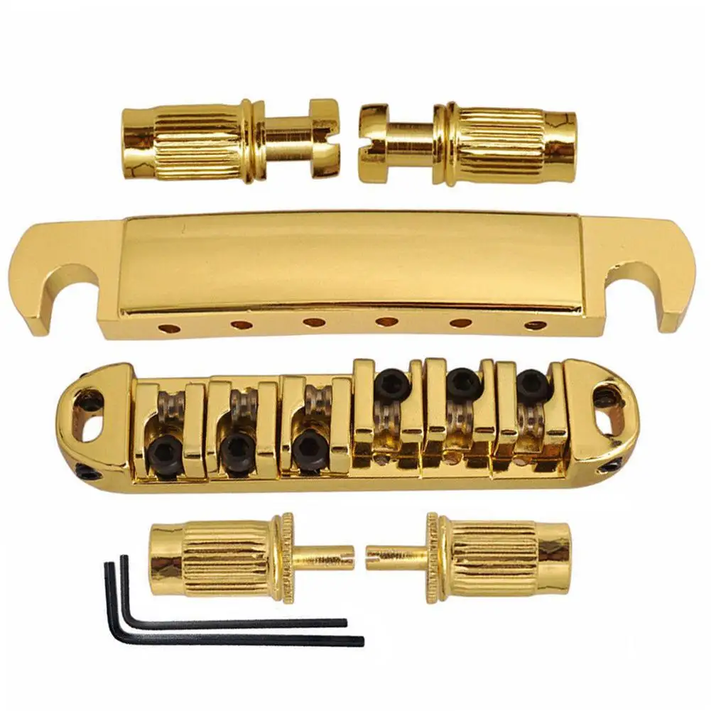 

1 Set Roller Saddle Bridge Tailpiece Upper Lower String Bridge Compatible For Lp Sg Les Paul Electric Guitar 2023