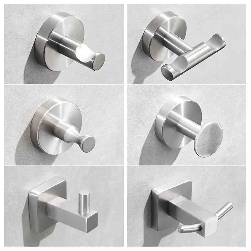 

Stainless Steel Wall Hook for Bathroom Kitchen Coat Hook Towel Hooks for Shower Circle SUS304 Cloth Hook Bathroom Hanger